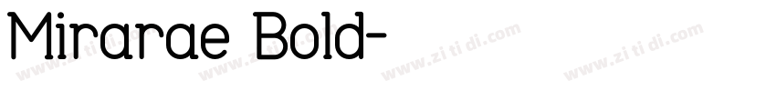 Mirarae Bold字体转换